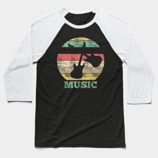 Retro Guitar Baseball T-Shirt